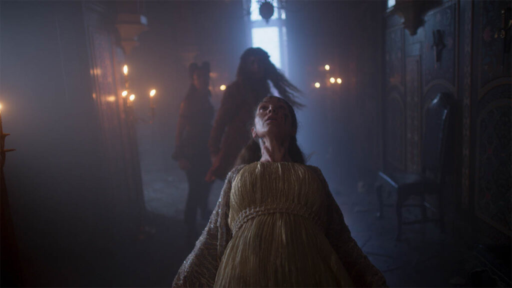 The team inserted a CG sword piercing through the head of a mage. 