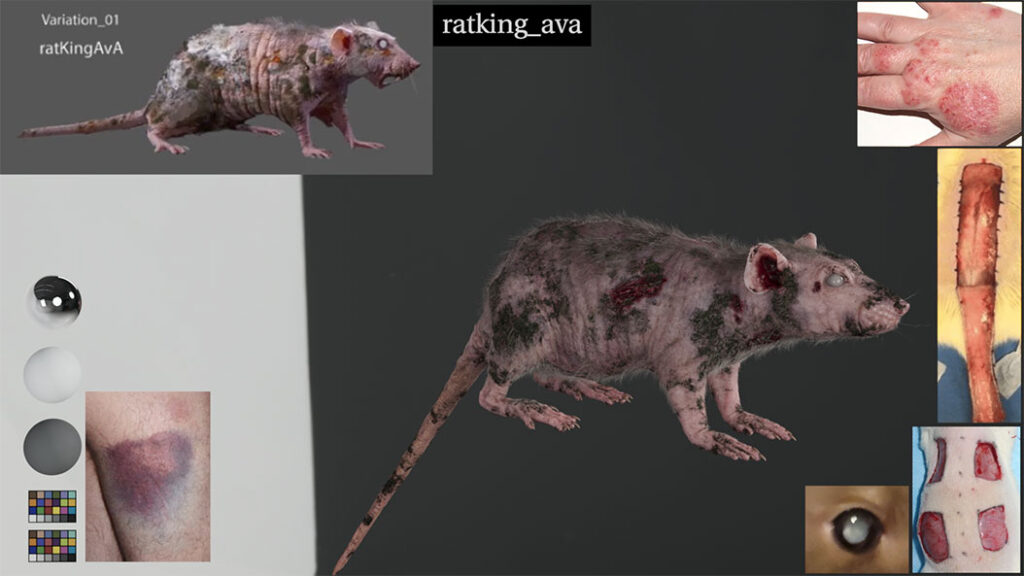 The rat king presented a unique challenge, as all the tails had to be joined together.