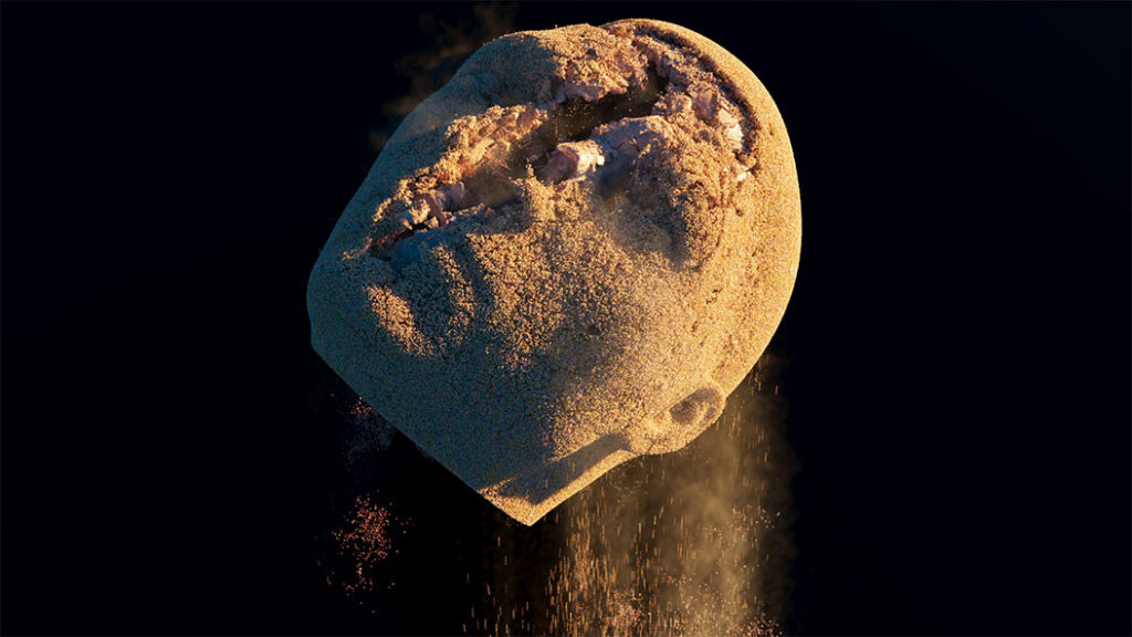 A head gets turned into slime.