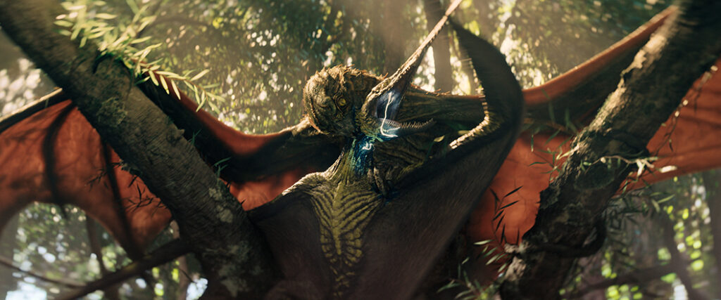 The Psychovulture can generate electricity from its mouth, adding more danger to the Skull Island scenes.