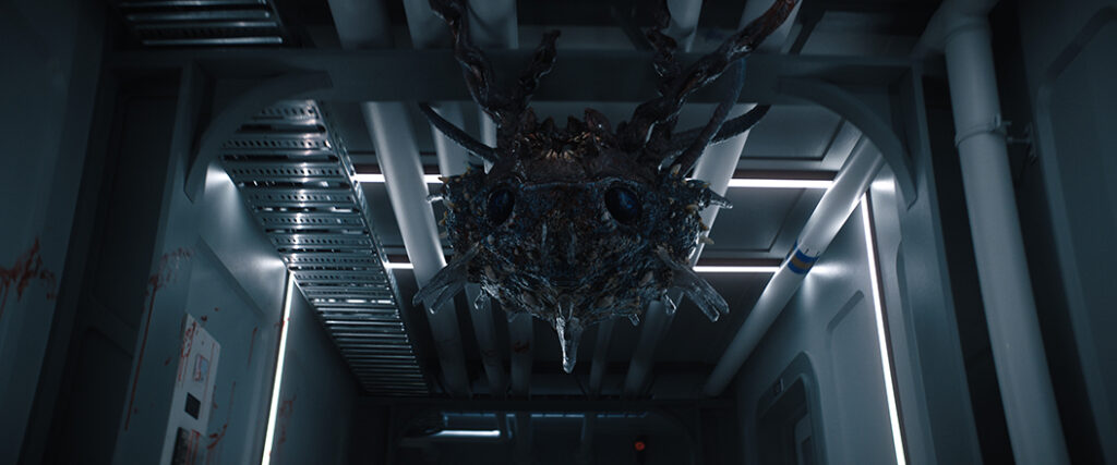 A scarab sneaks aboard Outpost 18.