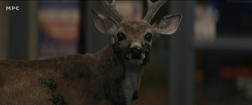 Most of the work on the deer was spent refining its movement, balance and subtle cues to avoid creating an unintentionally comical result.