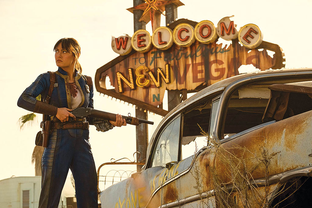 Lucy MacLean (Ella Purnell) visits a post-apocalyptic Las Vegas in Fallout Season 2, based on the Bethesda Game Studios video game. (Photo: Lorenzo Sisti. Courtesy of Prime Video)