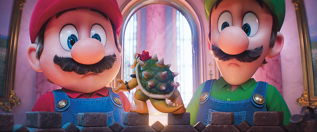 Nintendo’s Mario, Luigi and Princess Peach are video game icons, created by Shigeru Miyamoto, and all appeared in Universal’s The Super Mario Galaxy Movie.(Images courtesy of Nintendo, Illumination and Universal Pictures)