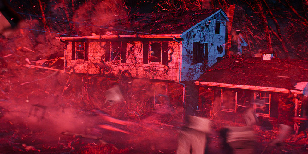 Some of the buildings were constructed with great attention to detail for the destruction scenes.