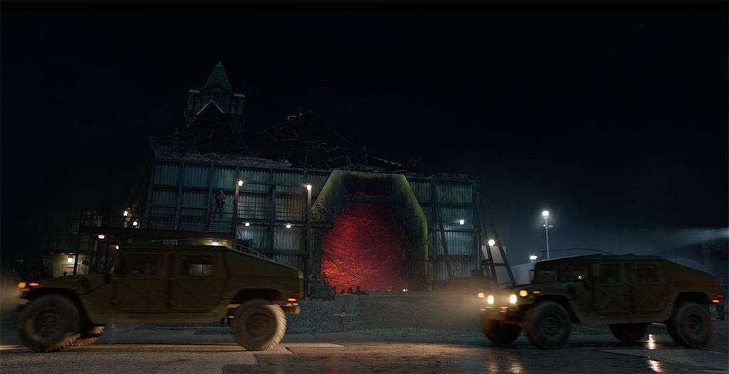A gate leading to the Upside Down was digitally added.