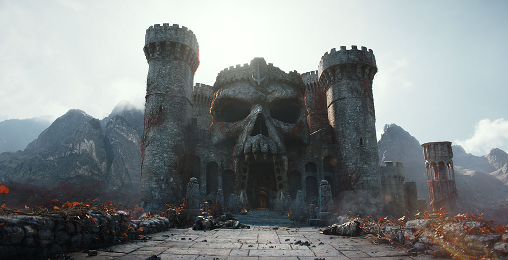 Castle Grayskull is an iconic location in both the live-action film and the original animated series.