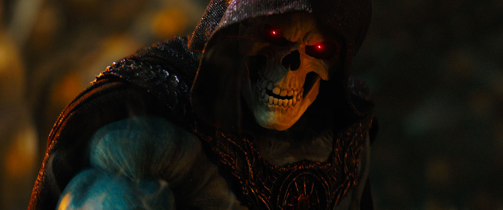 A major challenge was animating Skeletor’s face to convey the desired emotion while respecting the rigidity of a skull.