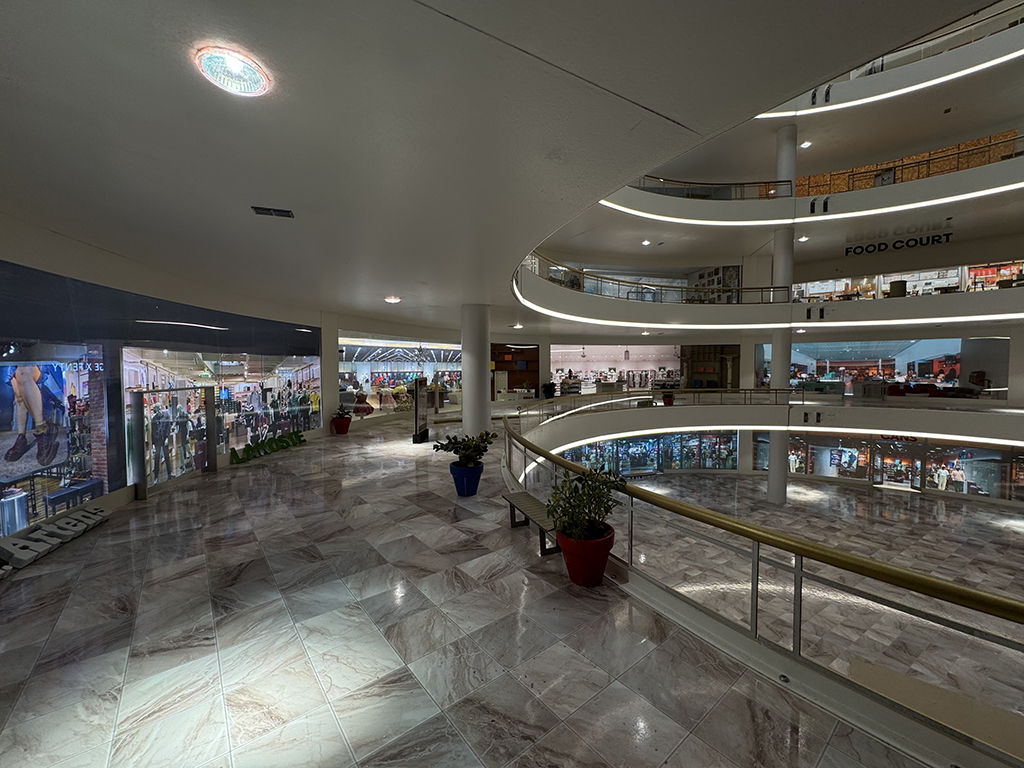 The mini-storefronts were inspired by real stores at local L.A.-area malls.