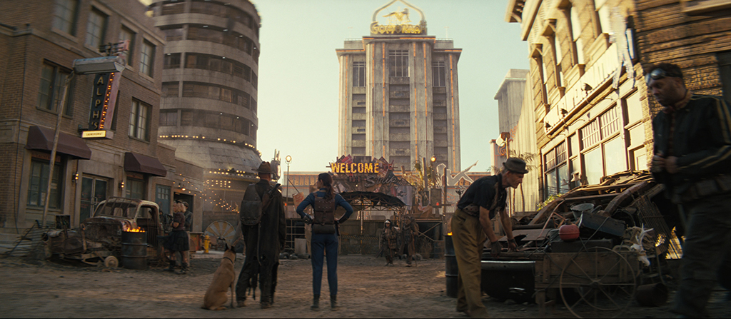 Three different sets had to be integrated into a single location for New Vegas.