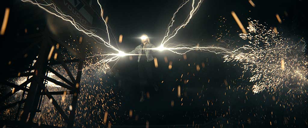 Starlight demonstrates some greater powers, with lightning pulsing electricity off her body.