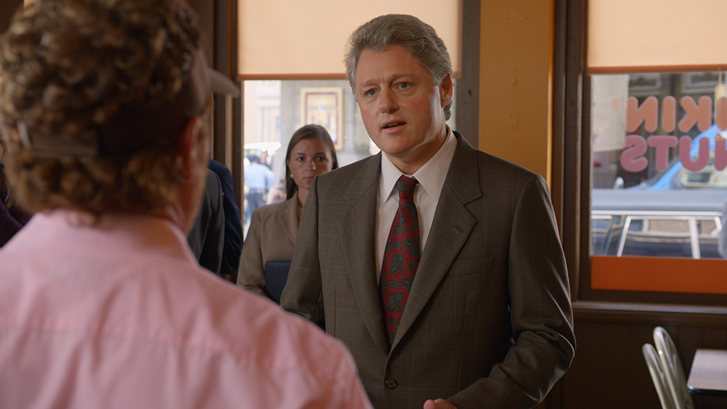 Though it is only a two-and-a-half-minute sequence, replicating a period-accurate Bill Clinton was quite a creative endeavor.