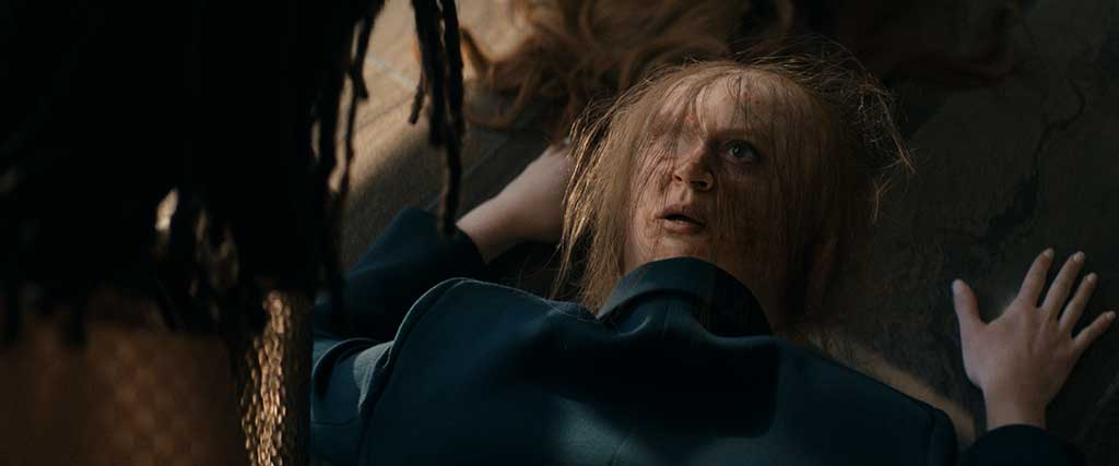 The closest The Boys came to placing a fully CG creature into a live-action scene was grafting a CG head onto the back of Ashley Barrett's head.