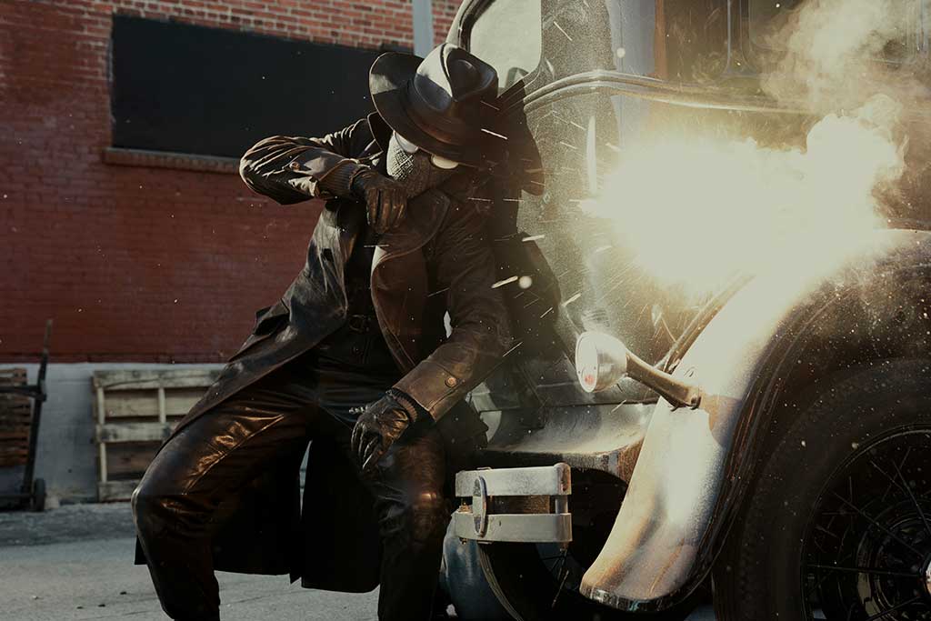 Spider-Noir’s movements reflect that he is a middle-aged man.