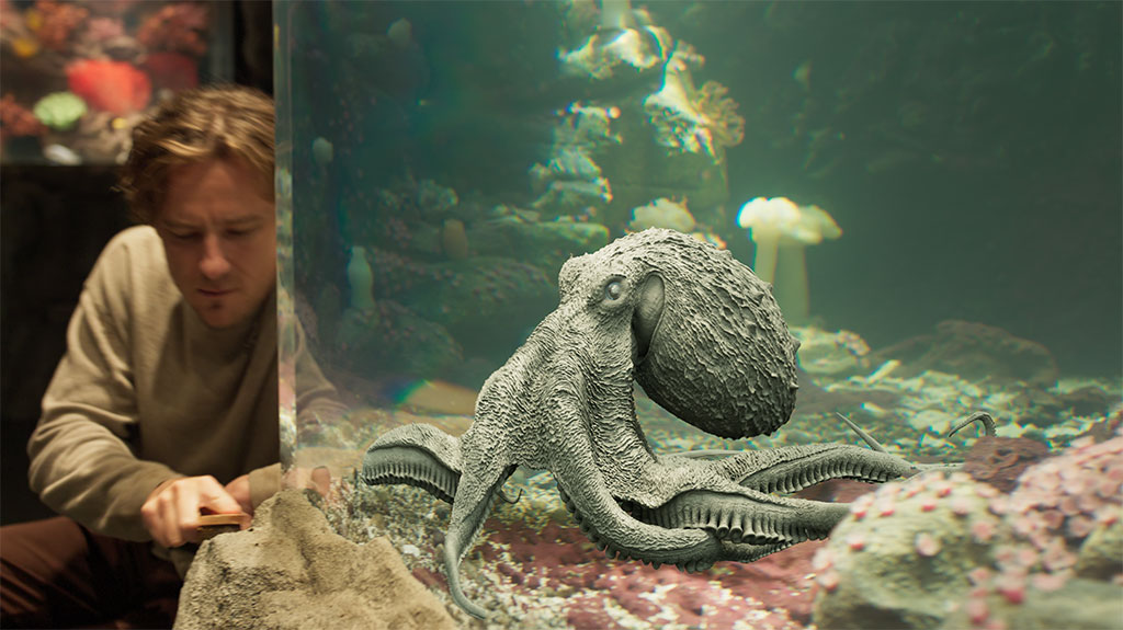 The smaller scale of the tank made it difficult for the water simulations to read without appearing miniaturized.