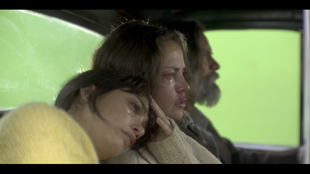 The driving sequences in the series were filmed using a traditional bluescreen workflow rather than LED volumes or virtual production.