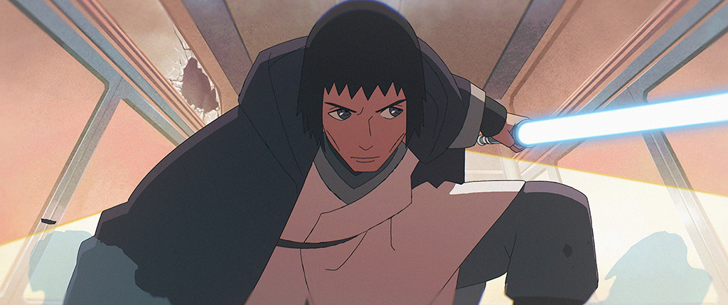 The flashbacks involving Zhima have a distinct pastel color palette.