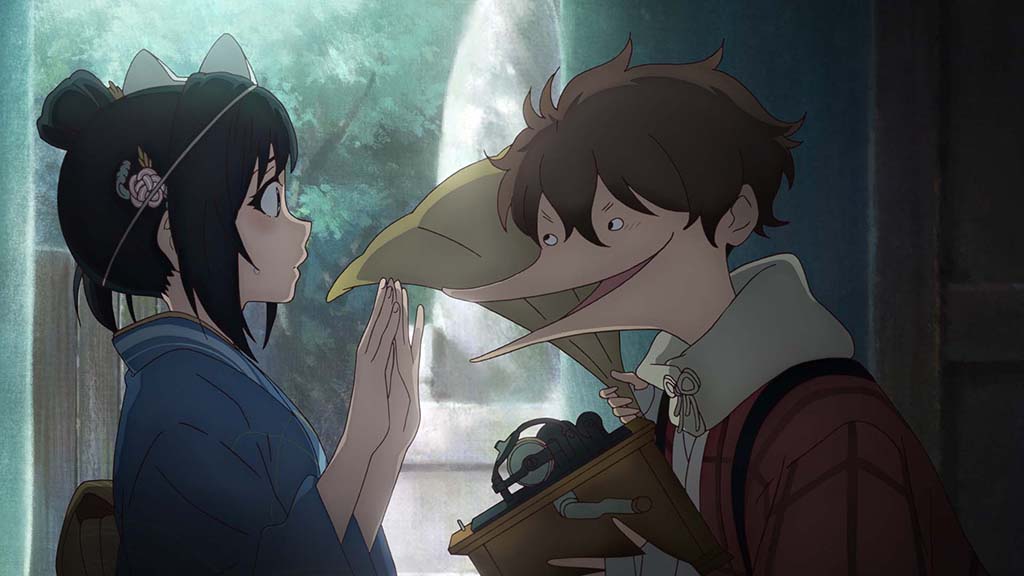 When Kihachi gets too cocky, his mouth takes on the shape of a bird’s beak.