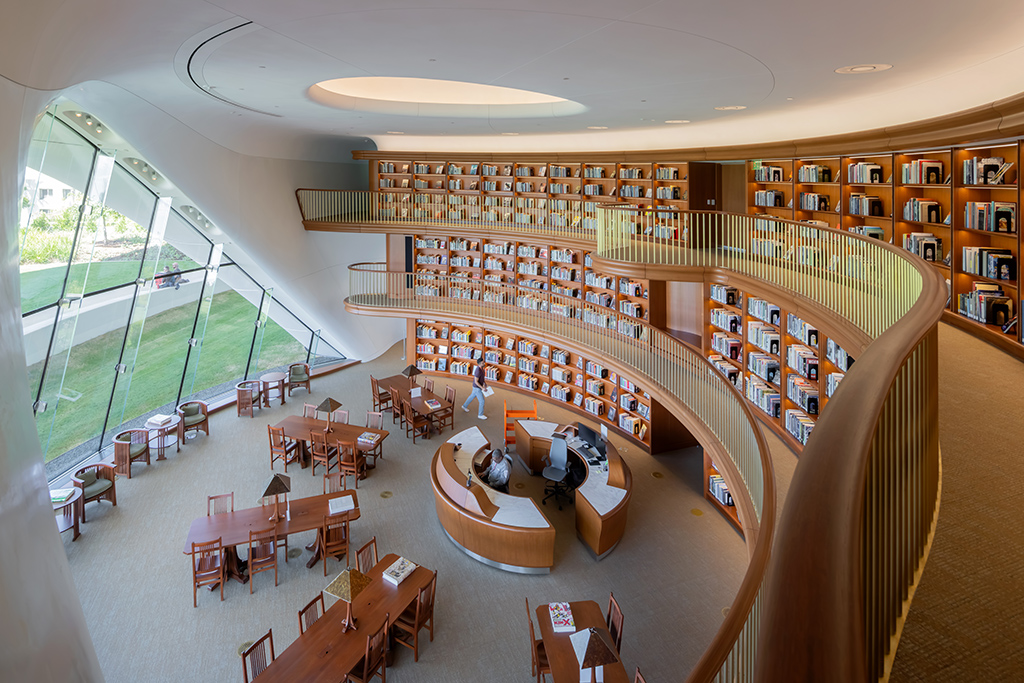 The museum’s library offers a quiet retreat for research, discovery and reflection. (Photo by Iwan Baan)