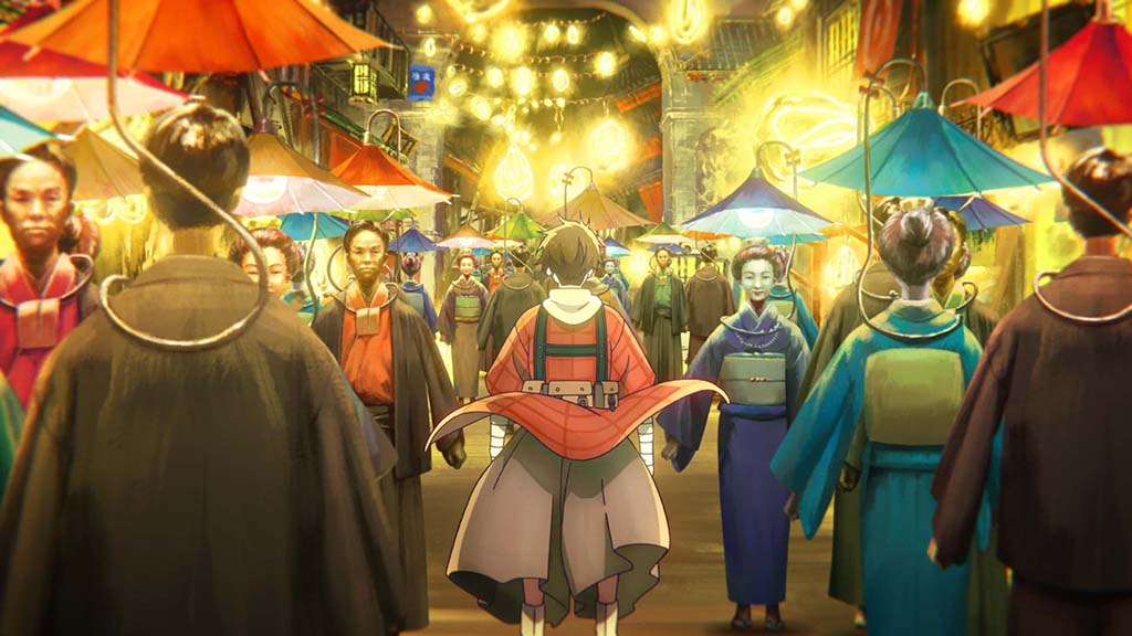 The Japanese holiday of Obon served as a visual reference for the fantasy cutouts and collages, expressing Kihachi’s genius and imagination.