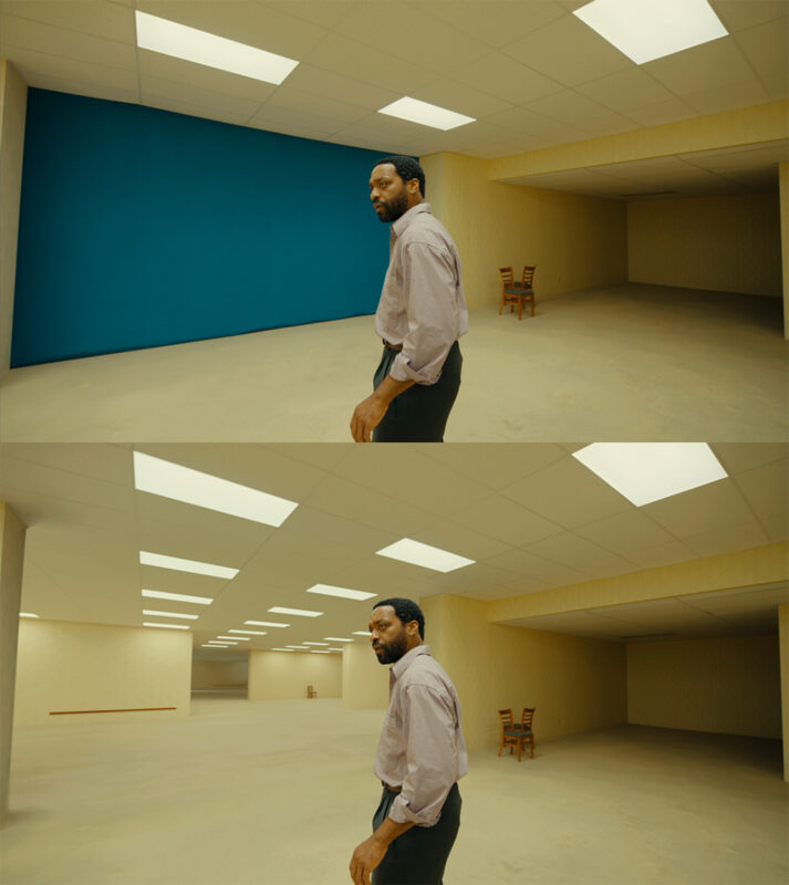 The production built roughly 30,000 square feet of sets across four sound stages to create the Backrooms.