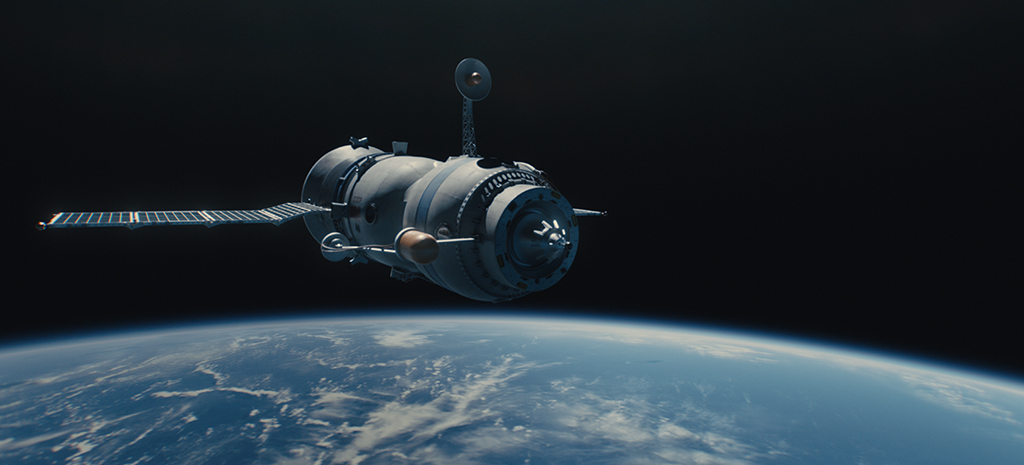 The Salyut-1 space station orbits Earth.