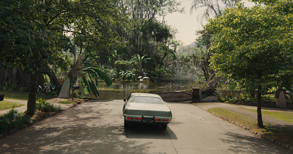 The streets lead to the water, a couple of forests and a cliff face.