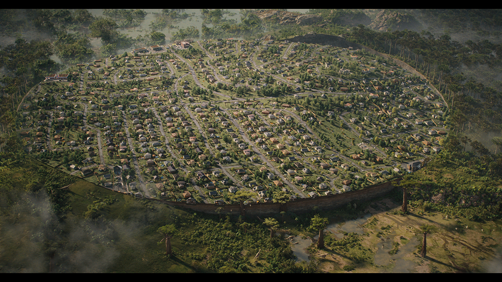This aerial view of Flowervale, Michigan, emphasizes the gravity of the situation faced by its residents.